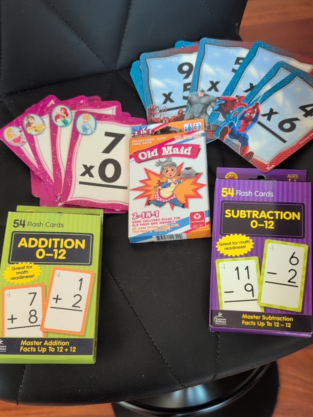 Princess And Spiderman Multiplication, New Addition And Subtraction Cards